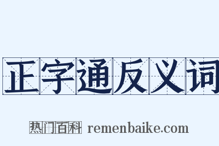 正字通反义词是什么意思的图片